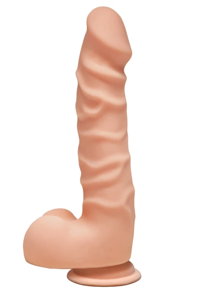 The D - Ragin' D 7.5" Suction Cup Dildo by Doc Johnson - Caramel