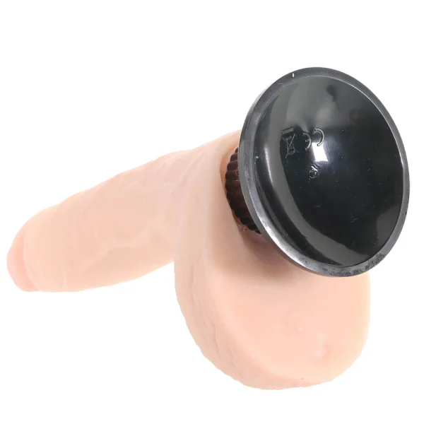 Real Feel Deluxe No. 7 - 9" Suction Cup Vibrating Dildo - Vanilla