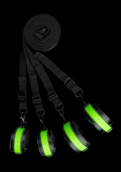Ouch! Glow In the Dark Bed Bindings Restraint Kit