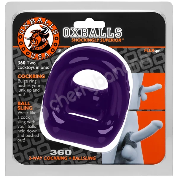 Oxballs 360 Purple Cock Ring And Ball Sling