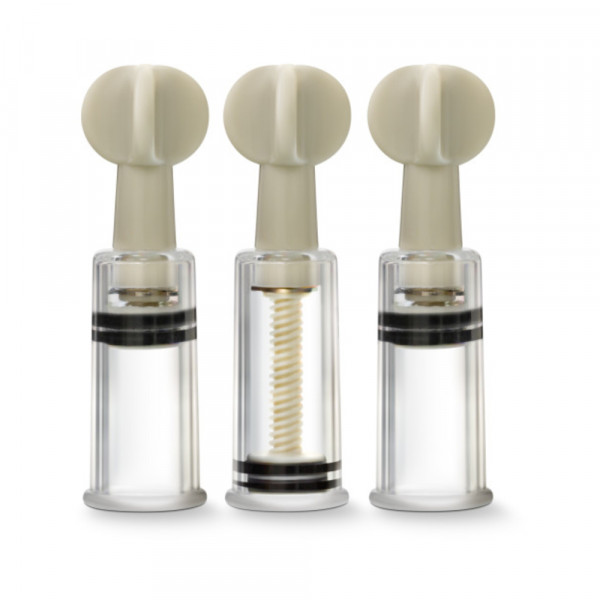 Temptasia Clit And Nipple Twist Suckers Set of 3 Clear