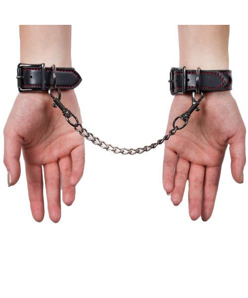 Bondara Faux Leather Heart Wrist Cuffs