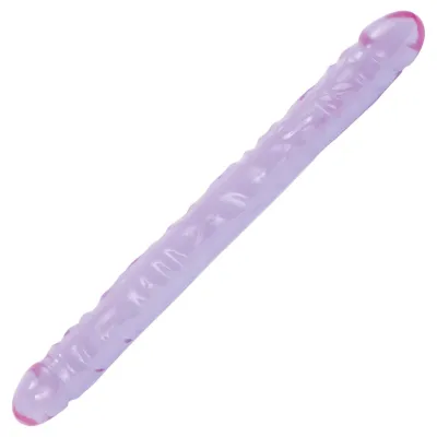 Crystal Jellies 18 Inch Double Dong Purple