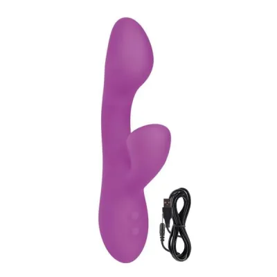 Lust L17 Silicone Dual Vibrator Waterproof Purple 7 5 Inch