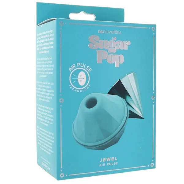Sugar Pop Jewel Rechargeable Silicone Pressure Wave Clitoral Stimulator - Teal