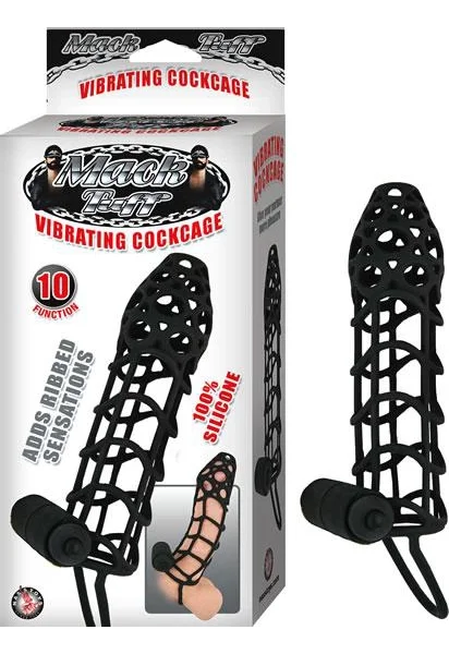 Mack Tuff Vibrating Cock Cage Black