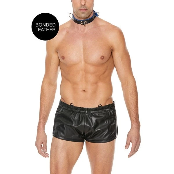 Ouch! Bonded Leather Deluxe Bondage Collar