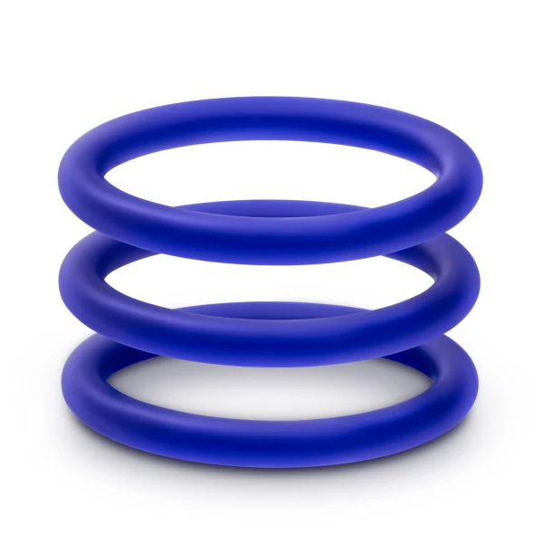 Performance - Vs3 Pure Premium Silicone  Cockrings - Large - Indigo