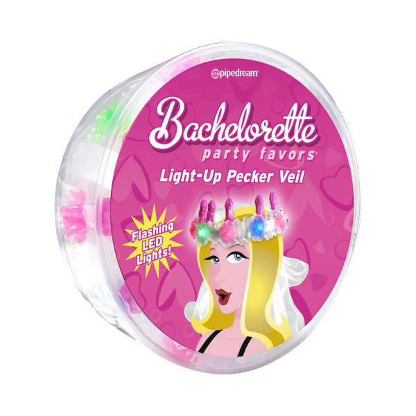 Bachelorette Party Favors Flashing Light Up Pecker Veil — image 4 of 4