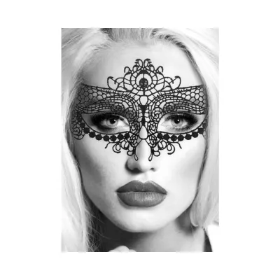 Ouch Black White Lace Eye Mask Queen Black