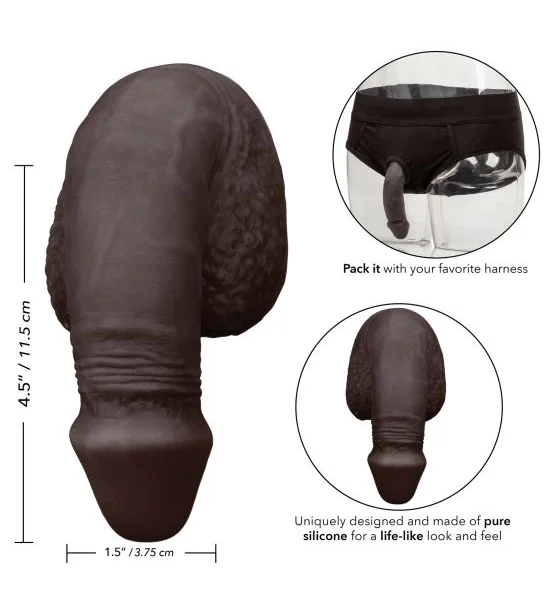 Packer Gear 5" Silicone Packing Penis - Black