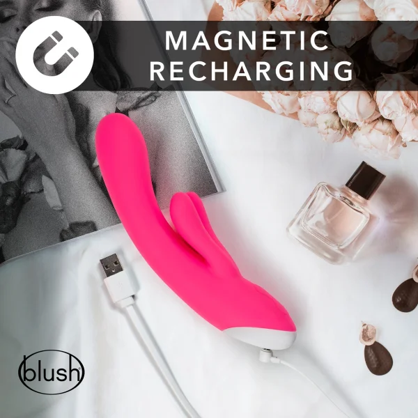 Hop Lola Bunny Silicone Dual Stimulation Vibrator By Blush - Hot Pink