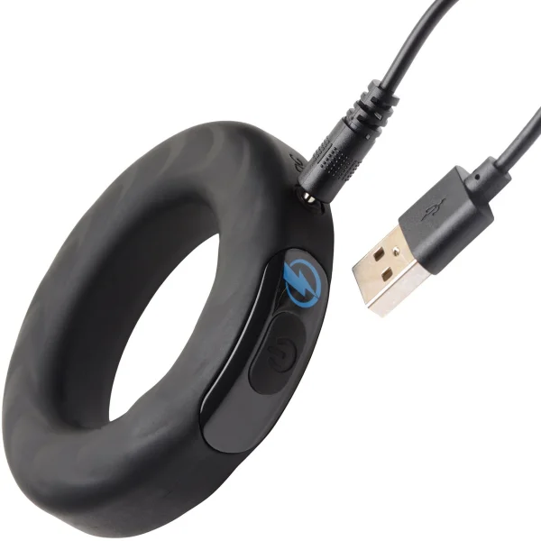 Zeus Electrosex E-Stim Pro Vibrating Silicone Cock Ring with Remote 45 mm