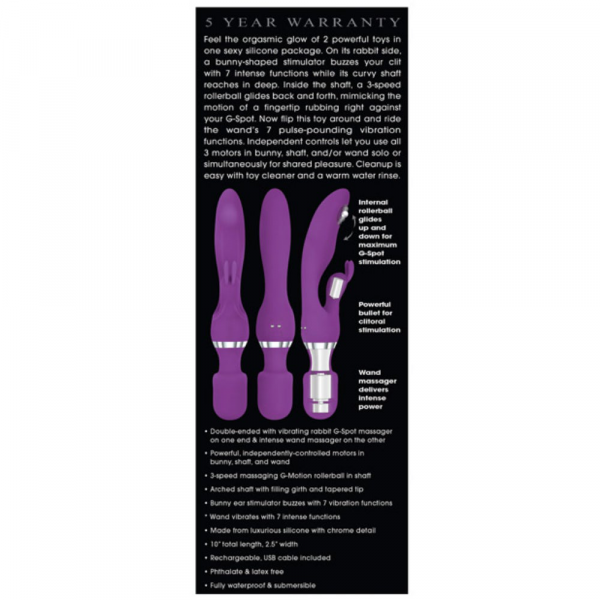 Adam & Eve - G-Motion Rabbit Wand Dual Vibrator