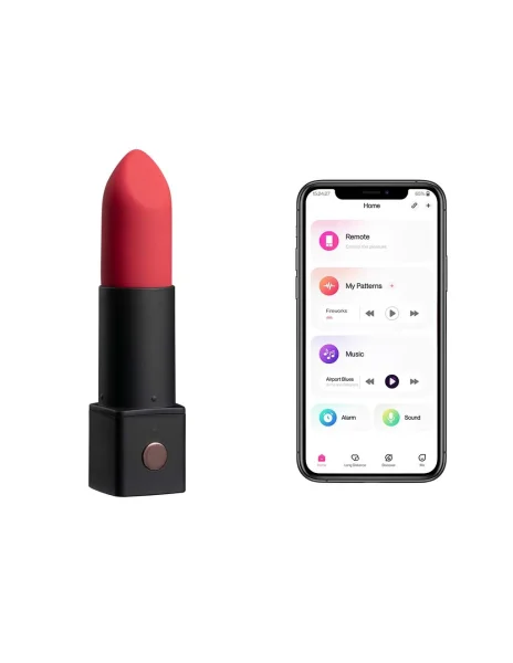 Lovense Exomoon Bluetooth App Compatible Rechargeable Silicone Lipstick Vibrator