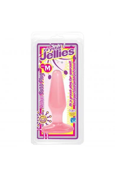 Medium pink Jelly butt plug