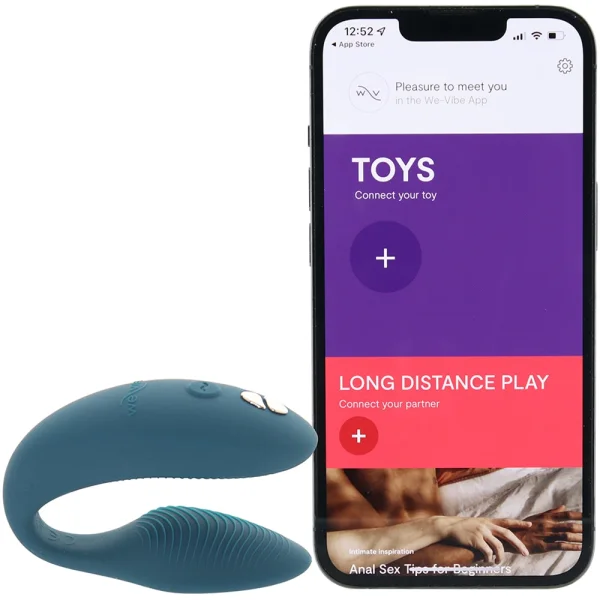 We-Vibe Sync Rechargeable Silicone Remote & App Controlled Couples Vibrator - Green Velvet