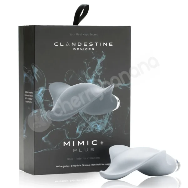 Mimic + Plus Grey Rechargeable Clitoral Palm Vibrator