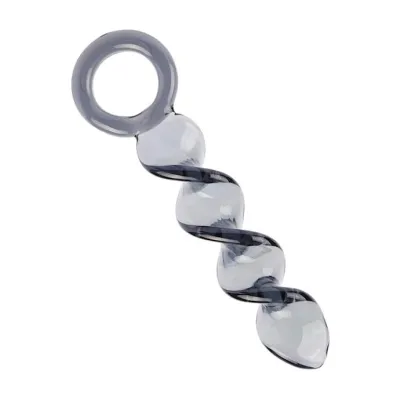 Lucent Twirl Glass Anal Massager