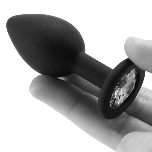 Regular Diamond Butt Plug - Black