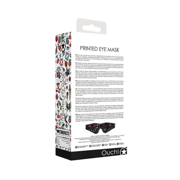 Ouch! Old School Tattoo Printed Eye Mask