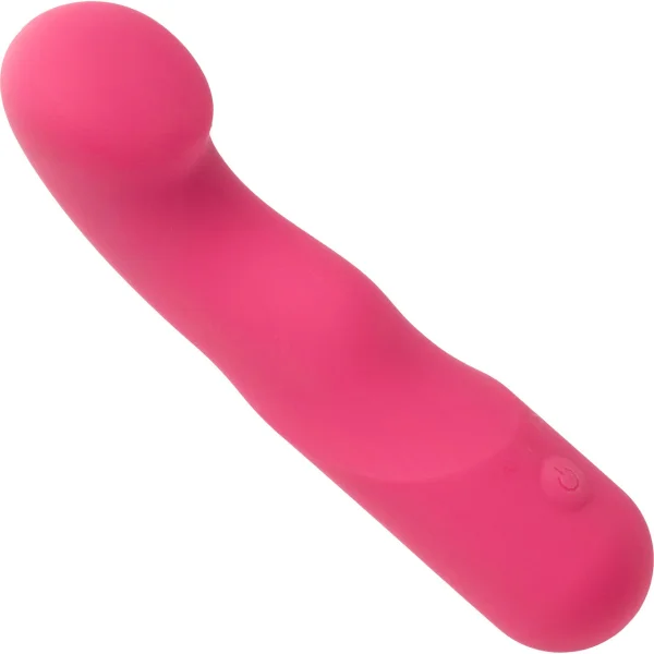 Liquid Silicone Pixies Curvy Rechargeable Waterproof Vibrator By CalExotics - Pink
