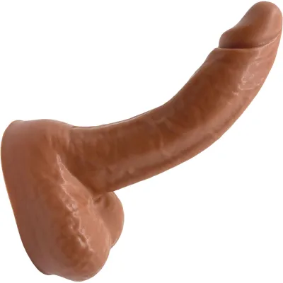 WEE Daddy Dante 6 Platinum Silicone Realistic Dildo With Balls By Dee s Big Daddies Caramel