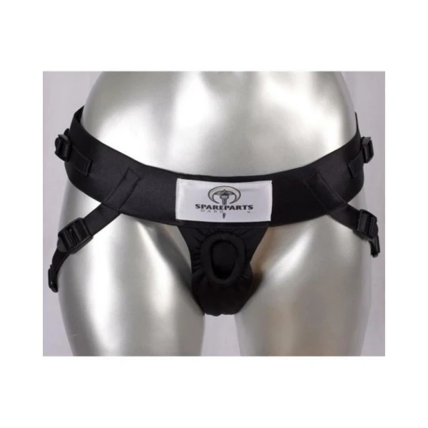 Strap-on Dildos & Harnesses: Spareparts Joque Double Strap Harness Black Size B