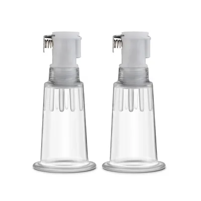 Temptasia Nipple Pumping Cylinders Set of 2 0 75 Inch Diameter Clear