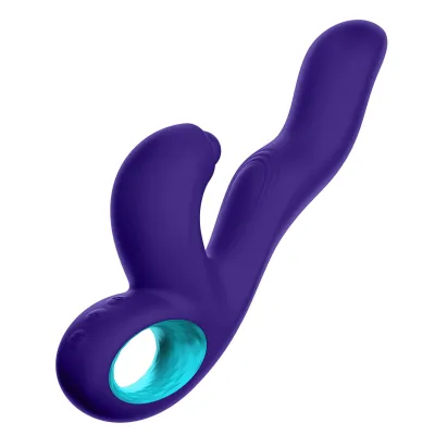 Klio Triple Action Thumping Rabbit Vibrator Dark Purple