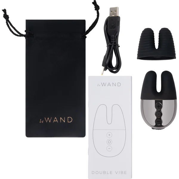 Le Wand Chrome Double Motor Vibrator - Black