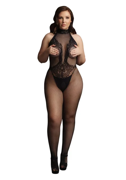 Le Desir Duo Net Sleeved Mini Dress - Queen Size
