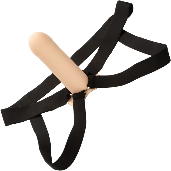 Performance Maxx Silicone 6.25" Hollow Penis Extension With Harness By CalExotics - Vanilla