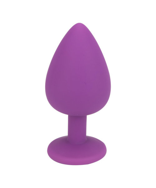 Loving Joy Jewelled Silicone Butt Plug Purple -Large