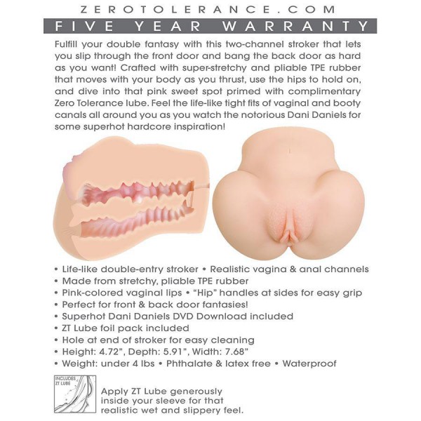 Dani Daniels Realistic Vagina & Ass Masturbator by Zero Tolerance