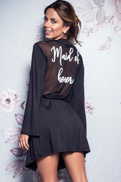 Mapale by Espiral Forever Yours Maid of Honor Robe with G-String