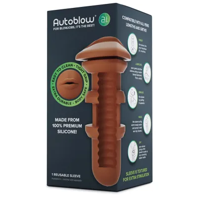 Autoblow A I Silicone Mouth Sleeve Brown