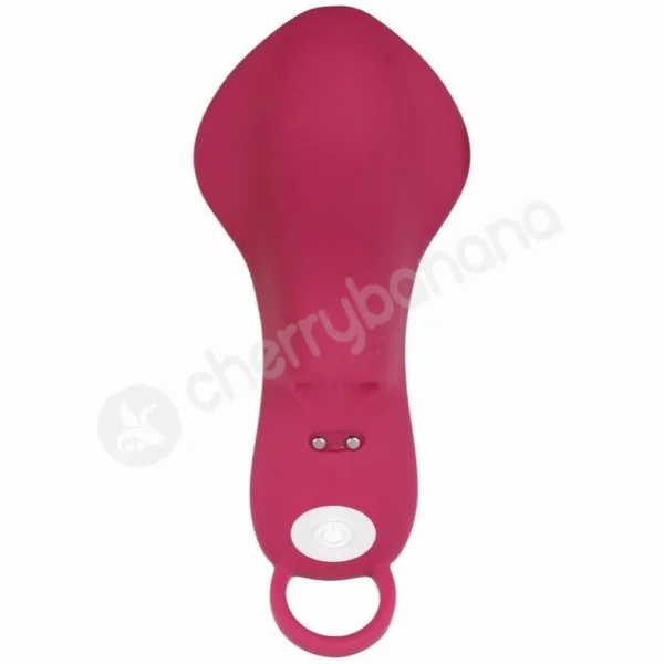 Evolved Frisky Finger Red Finger-Grip Thick & Flat Tipped Clit Vibrator