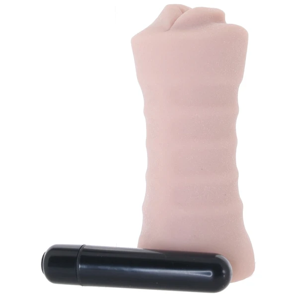 EnLust Nicole Open Ended Vibrating Mouth Penis Masturbator By Blush - Vanilla