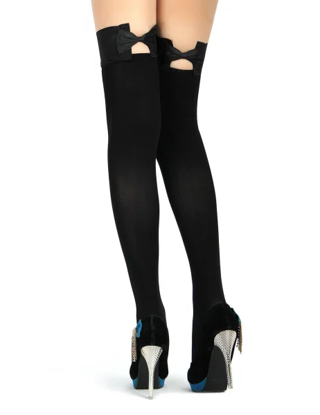 Black Bow Stockings - One Size Fits Most — image 5 of 5