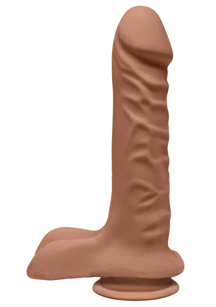The D - Super D 8" Suction Cup Dildo by Doc Johnson - Chocolate
