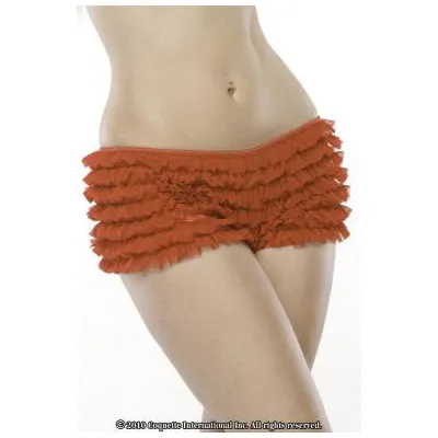 Ruffle Shorts W Back Bow Red O S