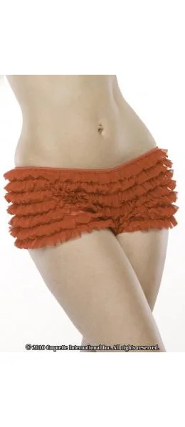 Ruffle Shorts W/Back Bow Red O/S