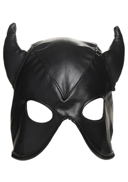 Master Series Dungeon Demon Bondage Hood with Horns