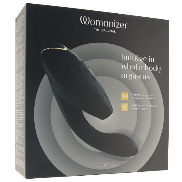 Womanizer DUO 2 Silicone Pleasure Air Clitoral & G-Spot Stimulator - Black