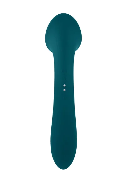 Playboy Pleasure True Indulgence Rechargeable Silicone Double Ended Tongue Stroking Vibrator - Teal