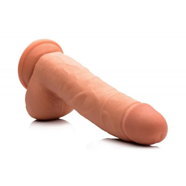9 Inches Ultra Real Dual Layer Suction Cup Dildo Medium Skin Tone — image 4 of 8