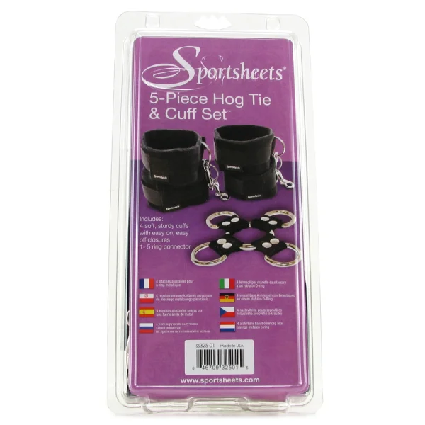 5 Piece Hog Tie And Cuff Set