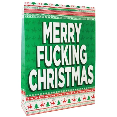 Merry Fucking Christmas Gift Bag Large