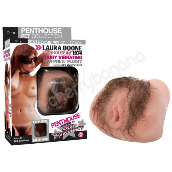 Laura Doone Penthouse Pet 1974 Hairy Vibrating Cyberskin Pussy Masturbator